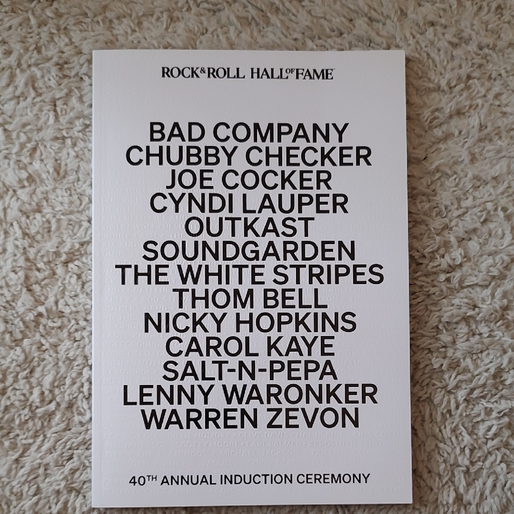 Rock & Roll Hall of Fame Program 2025
